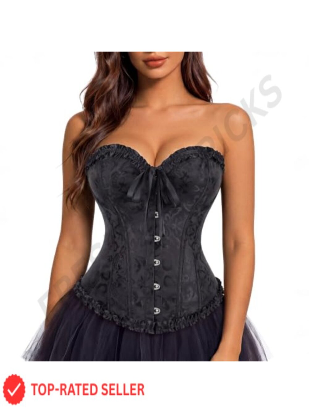 Renaissance Corset Top Lace Up Bustier Sweetheart Neckline Costume